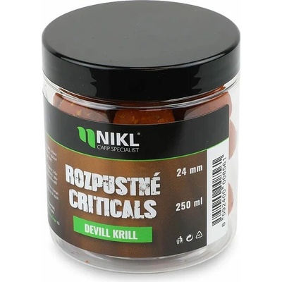 Nikl Rozpustné Criticals Boilie Devill Krill 250 ml - 18 mm