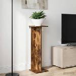 vidaXL Стойка за растения 2 бр. Опушен дъб 25 x 25, 5 x 80, 5 см (899651)