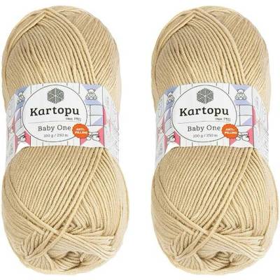 Bellatex SET 2ks Příze BABY ONE 100g / 250 m Cappuccino