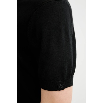 rag & bone Вълнена тениска Rag & Bone в черно с изчистен дизайн MBS25P017BM17 (MBS25P017BM17)