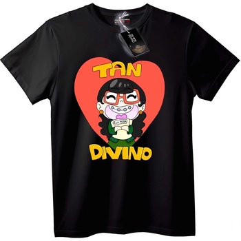 NOONEBRAND Тениска Tan Divino Сърце - M, Black