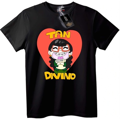 NOONEBRAND Тениска Tan Divino Сърце - M, Black