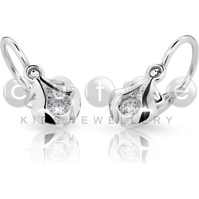 Cutie Dětské naušnice C2224-B CZ White