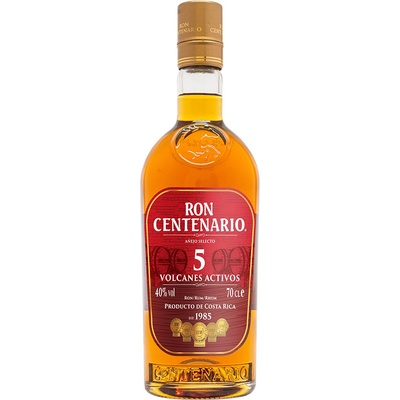 Centenario Rum 5 Volcanes Activos 40% 0,7 l (čistá fľaša)