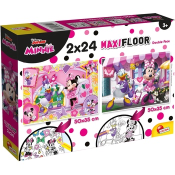 Lisciani Двулицев пъзел Lisciani за оцветяване от 2 х 24 части - Мини (86597)