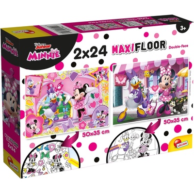 Lisciani Двулицев пъзел Lisciani за оцветяване от 2 х 24 части - Мини (86597)