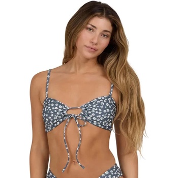 SALTY CREW Falling floral bandeau bikini top - Blue (Fin Blue)