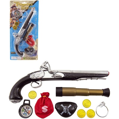 Teddies pirátská sada kolt s doplňky plast