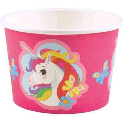 Papierové misky na zmrzlinu, 8 ks, Unicorn - Amscan