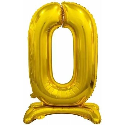 Lepaso Fóliový balónek číslo 0-9 stojící B&C zlatý 74 cm%