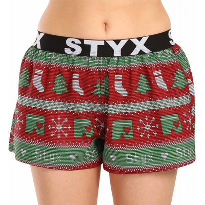 Styx Dámske trenky art športová guma Vianoce pletené T1658