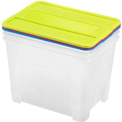 Heidrun Plastový úložný box s vekom TexBox 3x21l