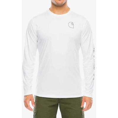 Force s dlhými rukávmi Carhartt Sun Defender Relaxed LS Logo T-Shirt white