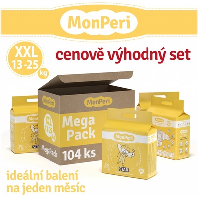 MonPeri STAR XXL 13-25 kg 6 104 ks