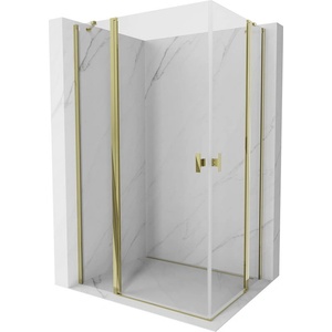 Mexen Mist Duo Душ-кабина с отваряне 120 x 80 см, прозрачна, златиста - 8A4-120-080-50-00 (8A4-120-080-50-00)