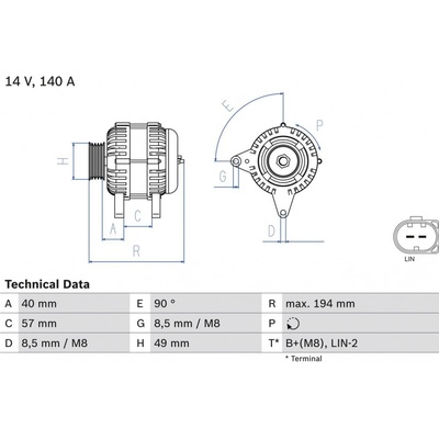 generátor BOSCH 0 986 083 130