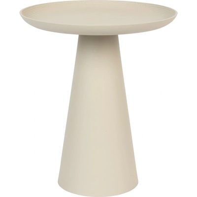 White Label Living Бежова алуминиева странична масичка , ø 39, 5 cm Ringar - White Label (2300288)