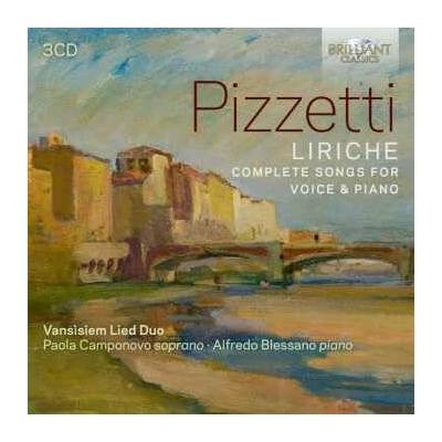 Ildebrando Pizzetti Liriche, Complete Songs For Voice & Piano Vansísiem Lied Duo CD