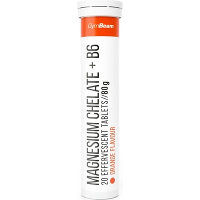 GymBeam Magnézium chelát + B6 1430 g 20 tabliet pomaranč