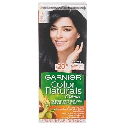 Garnier Color Naturals Créme permanentní zářivá barva na vlasy 1+ Ultra Black 40 ml