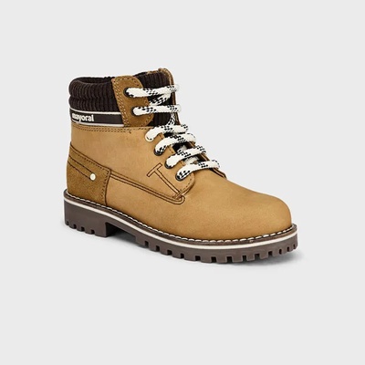 Mayoral Кожени боти в цвят горчица за момче Майорал