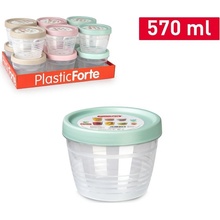 PlasticForte Dóza na potraviny kulatá šroubovací víčko 570 ml 11 x 8,5