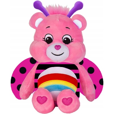 Care BearsVeselý růžový medvídek LADY BUG BEAR Beruška 23 cm