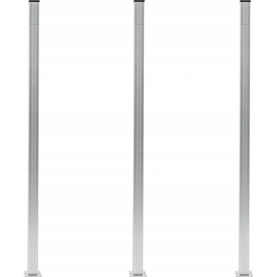 Plotové sloupky 3 ks hliník 185 cm