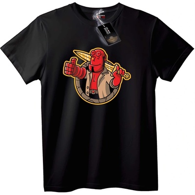 NOONEBRAND Тениска Hellboy - Червен герой с меч - 7XL, White