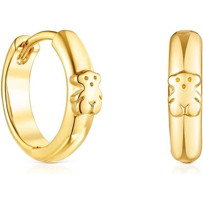 Tous strieborné pozlátené náušnice 1003912000 zlatá