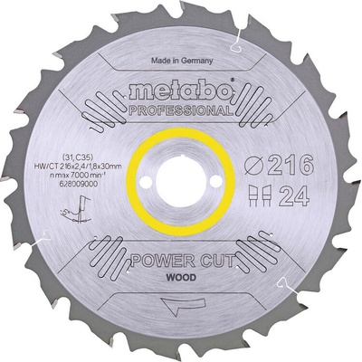 Metabo Pílový kotúč HW/CT 216x30,24WZ 5°neg