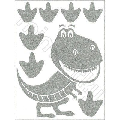 Reflexní nažehlovací obrázky dinosaurus