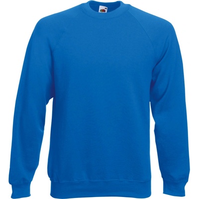 Fruit of the Loom mikina Classic Raglan Sweat modrá královská