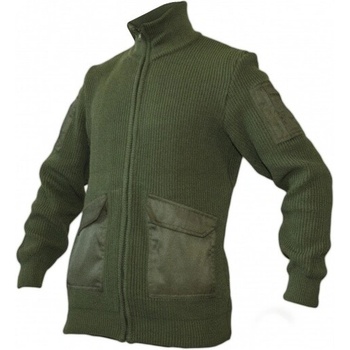 Sveter LAVD G0201 so zipsom olivový