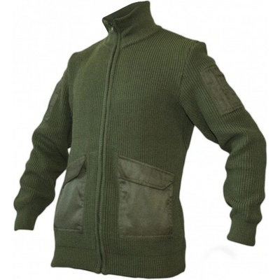 Sveter LAVD G0201 so zipsom olivový