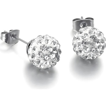 HARAHU Обеци ss-23406 - Сребърни / Кристални kp23406 (ss-23406)