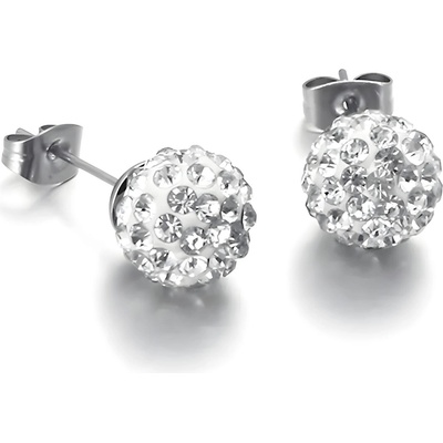 HARAHU Обеци ss-23406 - Сребърни / Кристални kp23406 (ss-23406)