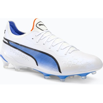 PUMA King Ultimate FG/AG мъжки футболни обувки puma white/puma black/blue glimmer/ultra orange