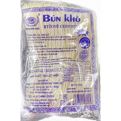 Bún Kho Rýžové Tenké Nudle VNM 0,5 kg