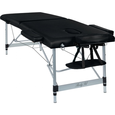 BodyFit Сгъваема XXL 2-зонова алуминиева масажна маса BodyFit - Черна (4086)