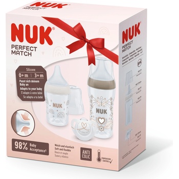 Nuk Perfect Match РР Сет Подаръчен 3 части, Сърце и Дъга (10225335)