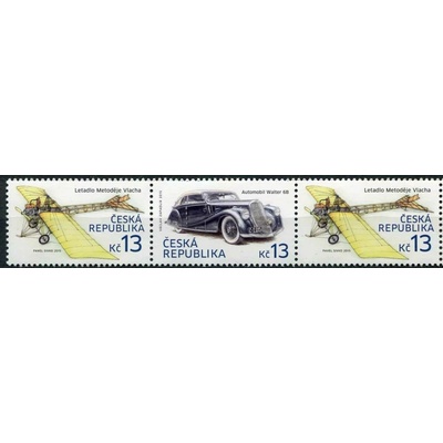Česká pošta (2015) č. 838 - 839 ** - Česká republika - historické auto + letadlo (8)