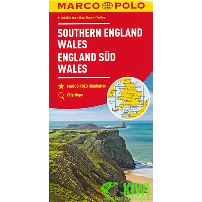 Anglie jih Wales mapa 1:300T MD