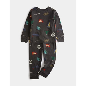 Marks & Spencer Пижамо от чистo памук със знак (1-16 години) Marks & Spencer крема Marks & Spencer | Bezhov | Момчешки | 1-2