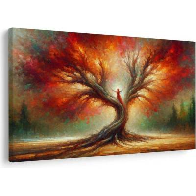 Obraz podzimní strom života v záři - 90x60