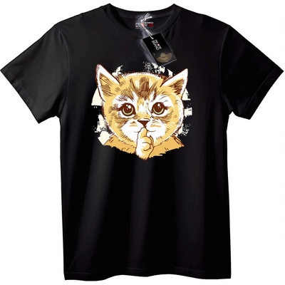 NOONEBRAND Тениска Тихо Коте - L, Black