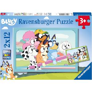 Ravensburger Детски пъзел Ravensburger от 2 x 12 части - Забавление с Блуи (5693) - ozone