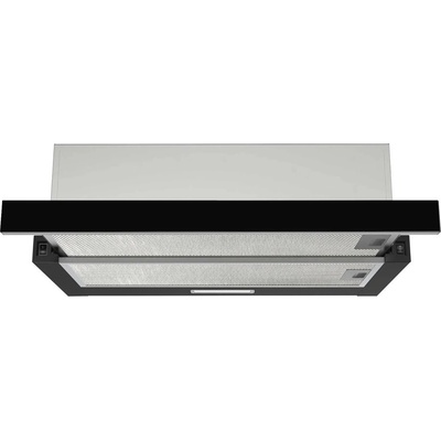 CROWN Абсорбатор Crown CT6040BK, за вграждане, телескопичен, енергиен клас B, 65W, въздухопоток 353 m3/h, 1 мотор, 2 степени на мощност, 2 алуминиеви филтъра, сив (CT6040BK)