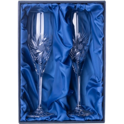 ONTE CRYSTAL Broušené sklenice na sekt Větrník Počet sklenic 2 x 150 ml