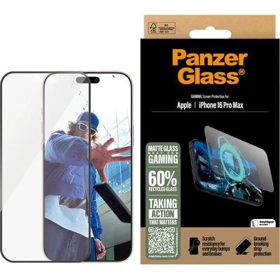 Panzer Стъклен протектор PanzerGlass за iPhone 16 Pro Max, Gaming, Ultra-Wide Fit